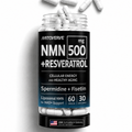 Liposomal NMN Supplement with Resveratrol, Spermidine & Fisetin - 4-in-1 NAD+ Booster for Cellular Energy, Anti Aging & Longevity - NAD+ Support for Men & Women, 60 Capsules, 30 Day Supply