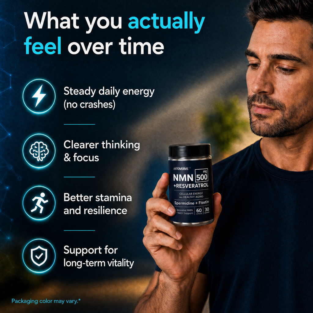 Liposomal NMN Supplement with Resveratrol, Spermidine & Fisetin - 4-in-1 NAD+ Booster for Cellular Energy, Anti Aging & Longevity - NAD+ Support for Men & Women, 60 Capsules, 30 Day Supply